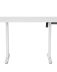 Adjustable White Wood and Steel Standing Desk