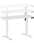 Adjustable White Wood and Steel Standing Desk