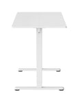 Adjustable White Wood and Steel Standing Desk
