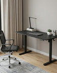 Adjustable Black Wood and Steel Standing Desk
