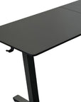 Adjustable Black Wood and Steel L Shape Standing Desk