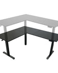 Adjustable Black Wood and Steel L Shape Standing Desk