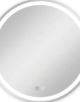 35" Round Lighted Frameless Anti Fog Bathroom Vanity Mirror