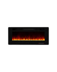 36" Black Metal Electric Fireplace