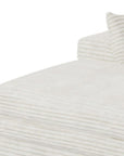 67" White Corduroy Left Hand Facing Chaise Lounge Chair