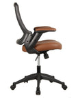 Brown Adjustable Height Swivel Rolling Office Chair