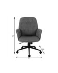 Gray Adjustable Height Swivel Rolling Office Chair