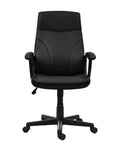 Black Adjustable Height Swivel Rolling Executive Office Chair