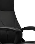 Black Adjustable Height Swivel Rolling Executive Office Chair