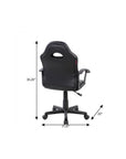 Blue Adjustable Height Swivel Rolling Gaming Chair