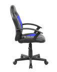 Blue Adjustable Height Swivel Rolling Gaming Chair