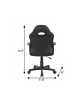 Blue Adjustable Height Swivel Rolling Gaming Chair