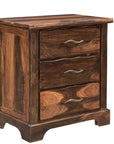 Five Piec Dark Brown Solid Wood Bedroom Set With Mirror