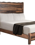 Five Piec Dark Brown Solid Wood Bedroom Set With Mirror