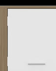 53" Beige Wood One Tier Bookcase with One Door