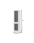 71" White Wood One Tier Bookcase with One Door