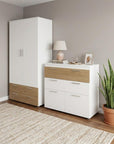 Two Piece White Bedroom Set