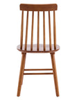 Set of Two Walnut Solid Wood Windsor Back Dining Side Chairs