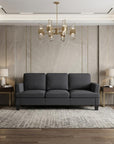 84" Dark Gray Linen Sofa