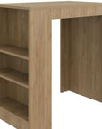 36" Beige Wood Kitchen Island