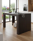 36" Brown Wood Kitchen Island