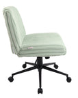 Pink and Black Adjustable Height Faux Fur Swivel Rolling Gaming Chair