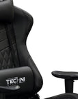 Black Swivel Rolling Racecar Gaming Chair