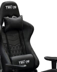 Black Swivel Rolling Racecar Gaming Chair
