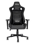 Black Swivel Rolling Racecar Gaming Chair