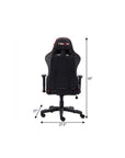Black And Red And Black Swivel Rolling Gaming Chair