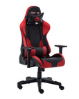 Black And Red And Black Swivel Rolling Gaming Chair