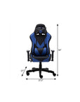 Blue And Black Swivel Rolling Gaming Chair