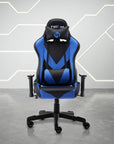 Blue And Black Swivel Rolling Gaming Chair