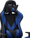Blue And Black Swivel Rolling Gaming Chair