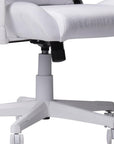 White Velvet Swivel Rolling Gaming Chair