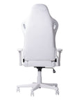 White Velvet Swivel Rolling Gaming Chair