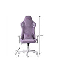White Velvet Swivel Rolling Gaming Chair