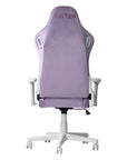 White Velvet Swivel Rolling Gaming Chair
