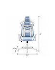 Blue And White Swivel Rolling Gaming Chair