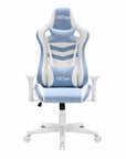 Blue And White Swivel Rolling Gaming Chair