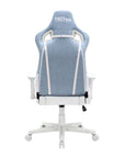 Blue And White Swivel Rolling Gaming Chair