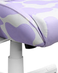 Black White And Pink Cow Print Adjustable Height Swivel Rolling Gaming Chair