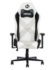 Black And White And Black Swivel Rolling Gaming Chair