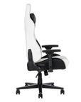 Black And White And Black Swivel Rolling Gaming Chair