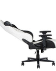 Black And White And Black Swivel Rolling Gaming Chair