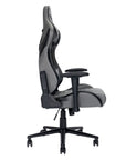 Gray And Black Adjustable Height Swivel Rolling Gaming Chair