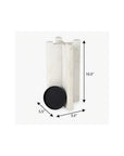 11" White Marble Tabletop Candle Holder