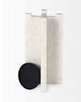 11" White Marble Tabletop Candle Holder
