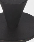 Set of Two Black Iron Floor Taper Candlesticks