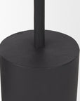 Set of Two Black Iron Floor Taper Candlesticks